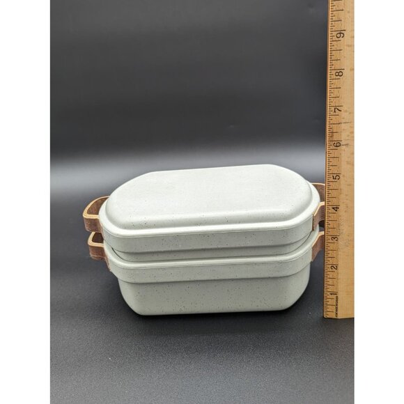 Vintage Supreme Stoneware Food Box with Leather Handles | Made in Canada - Picture 9 of 12